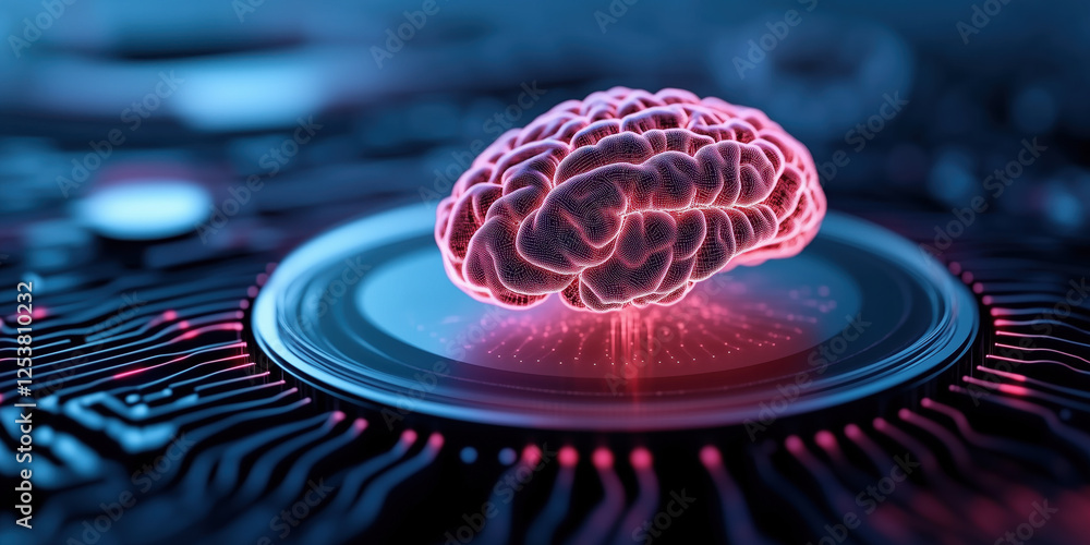 Aufkleber digital brain concept representing artificial intelligence and technology