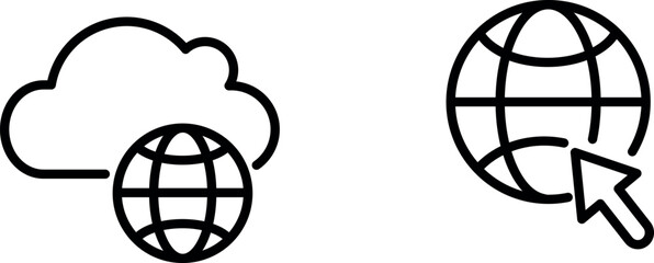 "Internet Icon Representing Global Connectivity, Digital Communication, and Online Access"