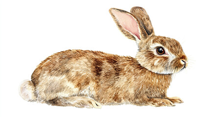 Obraz premium Realistic Watercolor Rabbit Illustration