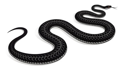 black snake vector illustration