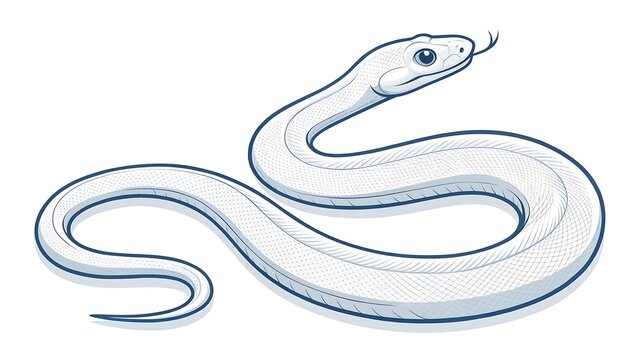 snake on white background