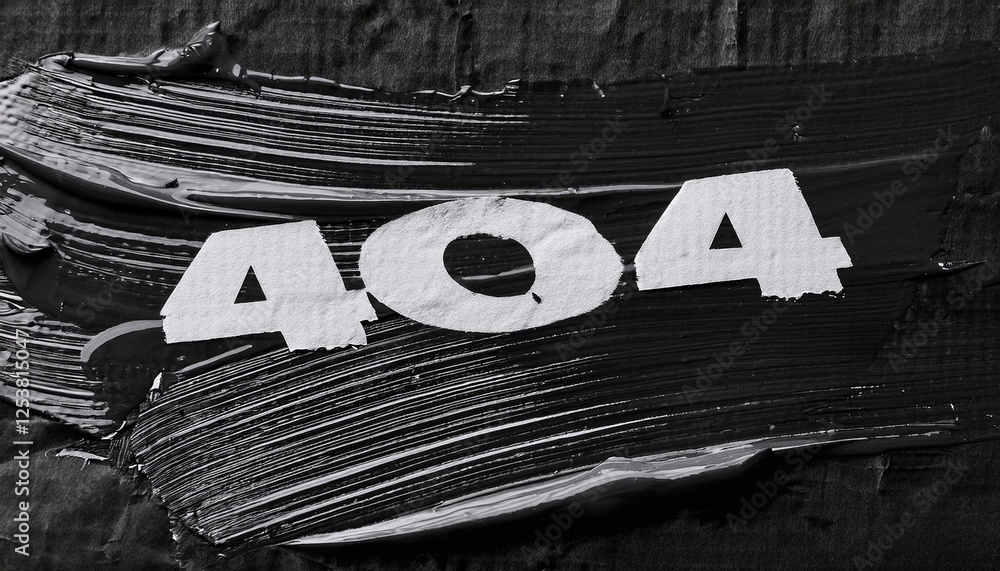Poster 404 error message on black background