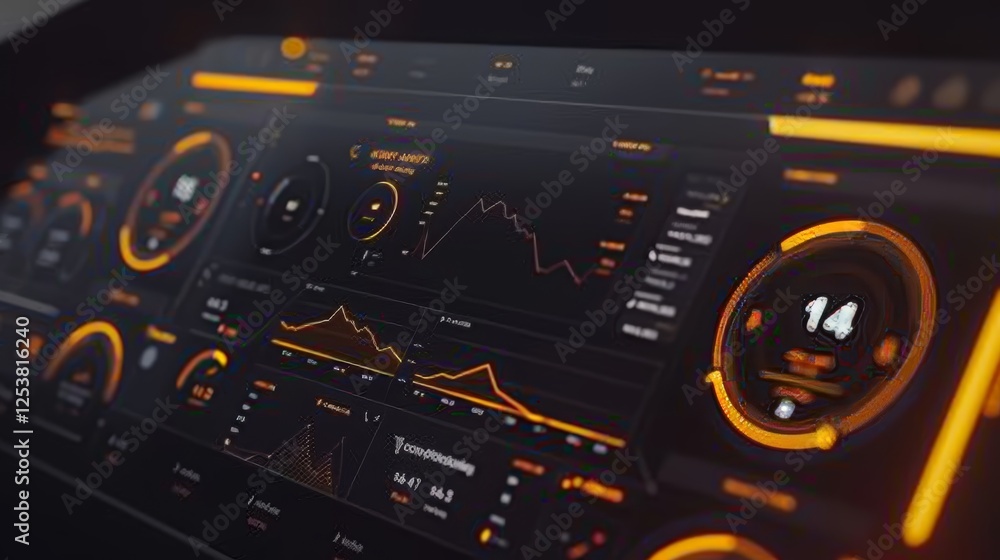 Aufkleber modern office digital dashboard featuring key business success metrics and growth visualizations