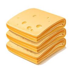 Floating Cheese Dices Creative 3D-Style Vector for Culinary Graphics