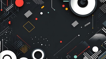 Obraz premium Abstract geometric design, dark background