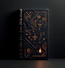 Mysterious Ancient Book Cover with Intricate Symbols and Designs