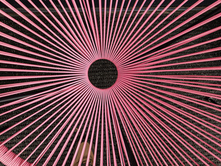 Sitzfläche eines Stuhles, pink Schnüre 