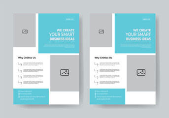 BUSINESS FLYER TEMPLATE ONE COLOR DESIGN