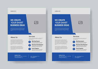 BUSINESS FLYER TEMPLATE ONE COLOR DESIGN