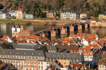 Heidelberg: Romantic city on the Neckar River, famous for its castle, historic old town,...