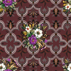 Unique floral paisley pattern, Persian pattern Indian floral pattern, Vector Illustration ,Design for fashion , fabric, textile, wallpaper , wrapping and all print
