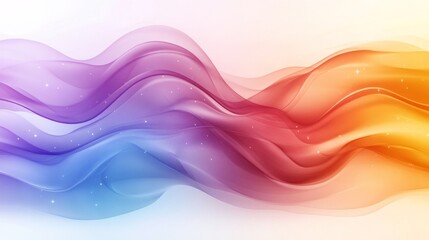 Colorful abstract wave blending vibrant hues in a smooth gradient form