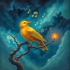 bird on the tree