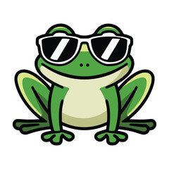 funny frog with sunglass 