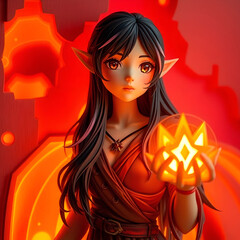 girl in halloween costume