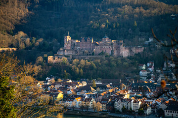 Heidelberg: Romantic city on the Neckar River, famous for its castle, historic old town,...