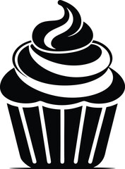 Cupcake icon, Cupcake vector illustration 