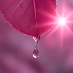 water drops on pink flower
