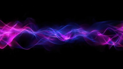 Fototapeta premium Neon Futuristic Light Trails on Dark Background for Digital Marketing Campaigns