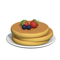 pancakes with berries