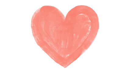 Red Watercolor Heart on Transparent Background – Hand-Painted Love Symbol for Valentine’s Day, Romance, and Greeting Cards
