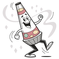 Groovy Lava Lamp Cartoon illustration design