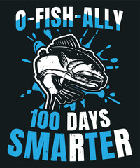 O-fish-ally 100 days smarter graphic design
