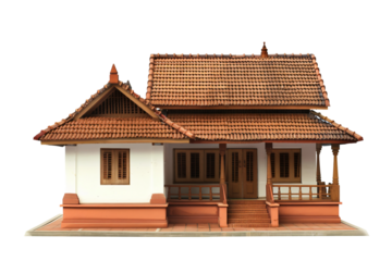 Indian house isolated on transparent background