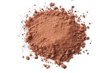 Pile of cocoa powder on white background (1)