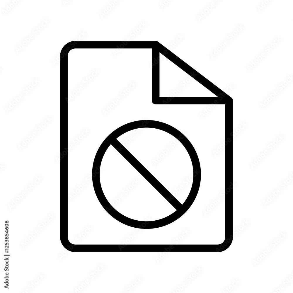Poster file cancel vector icon