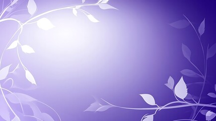 Purple floral frame, gradient background