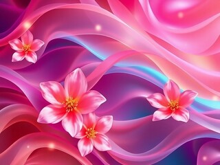 Obraz premium abstract background with flowers