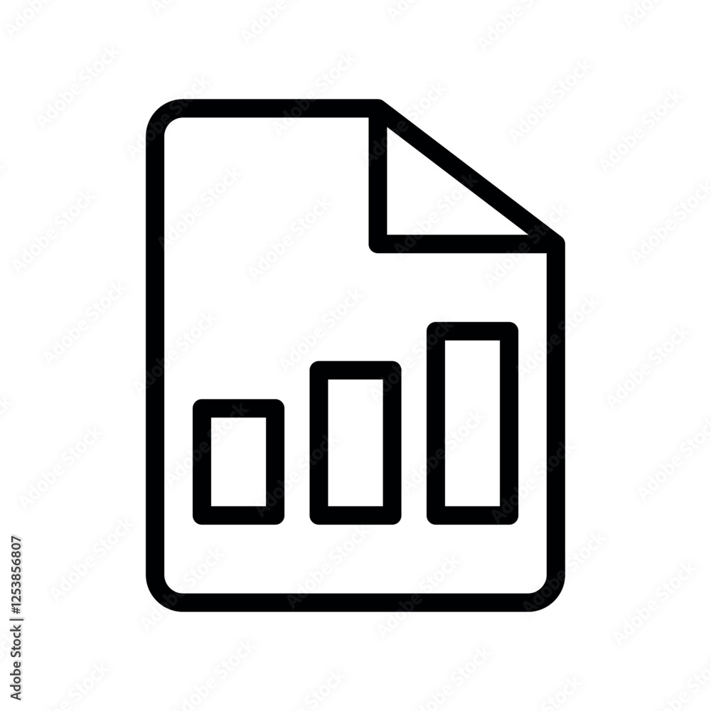 Poster file chart vector icon