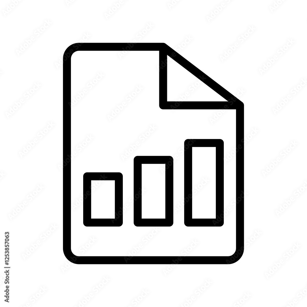 Poster file chart vector icon