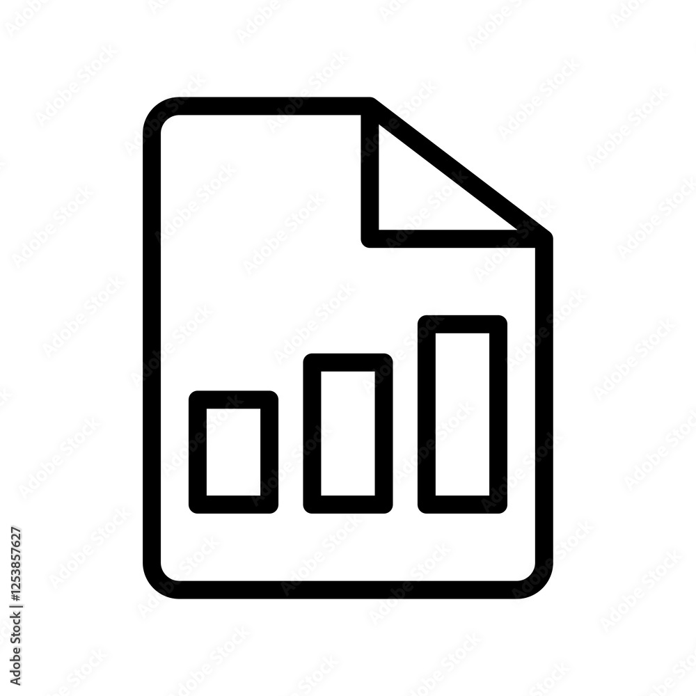 Poster file chart vector icon
