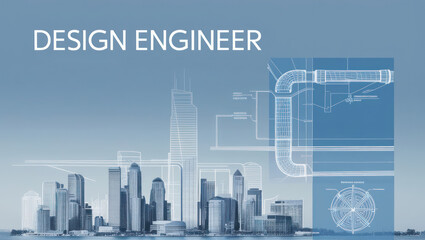 Fototapeta premium Design Engineer Book Cover Template