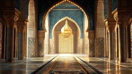 Golden Majesty: A Glimpse into an opulent Palace Hall