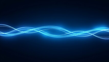 Abstract blue wave background. Generative Ai.