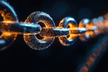 Blockchain-powered payment system digital realm high-fidelity visualization innovative technology close-up future finance