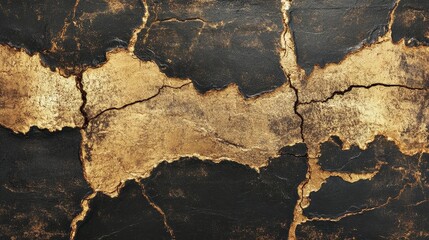 Fototapeta premium Distressed Painted Wall with Aged Metal Details for Vintage Design Projects