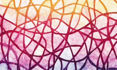 Abstract colorful lines, watercolor texture, gradient background, design element