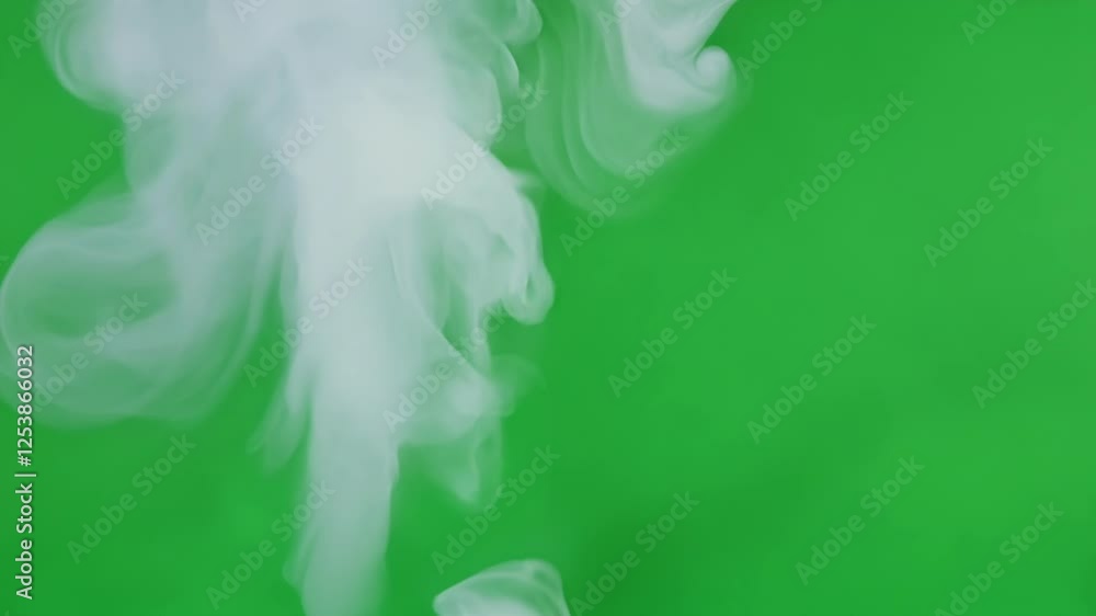 Poster the fog appears almost alive shifting and morphing into abstract shapes on the green canvas. green s