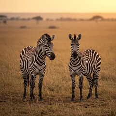 Obraz premium zebras in africa