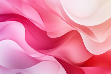 Fototapeta premium Abstract pink and red wave shapes with soft transitions for feminine aesthetics