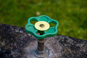 Valve of a fountain in the park