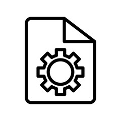 file cog vector icon