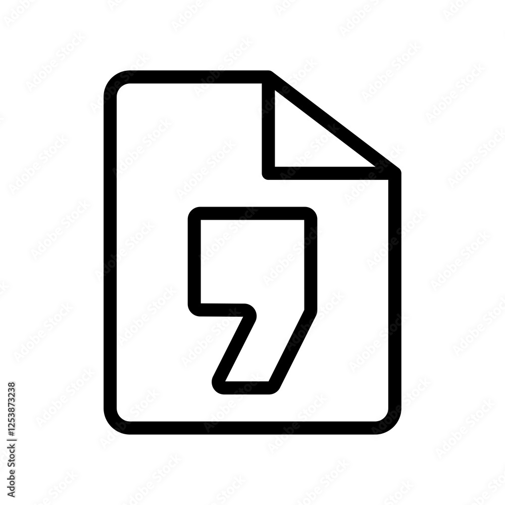 Poster file delimited vector icon