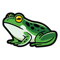 Cartoon frog vector isolated illustration