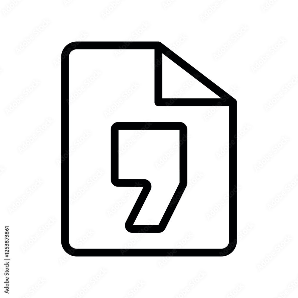 Poster file delimited vector icon