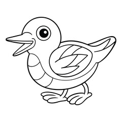 a happy sandpiper coloring pages Vector illustration for coloring books 